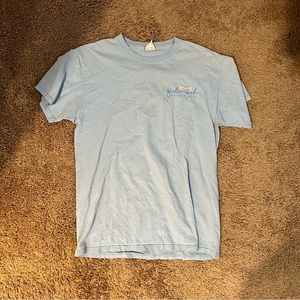 Blue Girlie Girl original tshirt with dog of the back